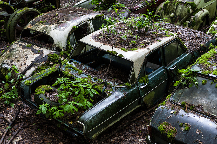 Andreas Greber, Fotograf, Bern. Fotografie, Autofriedhof Kaufdorf, 2008